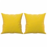 vidaXL Canapea cu 2 locuri cu pernuțe, galben, 140 cm, catifea vidaXL Canapea cu 2 locuri cu pernuțe, galben, 140 cm, catifea