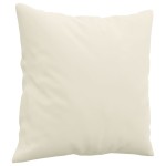 vidaXL Canapea cu 2 locuri cu pernuțe, crem, 140 cm, catifea