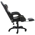vidaXL Scaun de jocuri cu taburet, negru și camuflaj, piele ecologică vidaXL Scaun de jocuri cu taburet, negru și camuflaj, piele ecologică