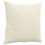 vidaXL Canapea cu 3 locuri cu pernuțe, crem, 180 cm, catifea