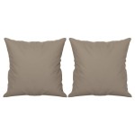 vidaXL Canapea cu 2 locuri, cu perne, gri taupe, 120 cm, microfibră vidaXL Canapea cu 2 locuri, cu perne, gri taupe, 120 cm, microfibră