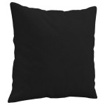 vidaXL Canapea cu 2 locuri, cu perne, negru, 120 cm, microfibră