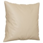 vidaXL Canapea cu 2 locuri, cu perne, crem, 140 cm, microfibră