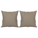 vidaXL Canapea cu 3 locuri și perne, gri taupe, 180 cm, microfibră vidaXL Canapea cu 3 locuri și perne, gri taupe, 180 cm, microfibră