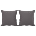 vidaXL Canapea cu 2 locuri cu pernuțe, gri, 120 cm, piele ecologică vidaXL Canapea cu 2 locuri cu pernuțe, gri, 120 cm, piele ecologică