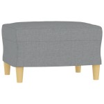 vidaXL Canapea cu 3 locuri și taburet, gri deschis, 180 cm, textil vidaXL Canapea cu 3 locuri și taburet, gri deschis, 180 cm, textil