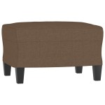 vidaXL Canapea cu 3 locuri cu taburet, maro, 180 cm, material textil vidaXL Canapea cu 3 locuri cu taburet, maro, 180 cm, material textil