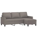 vidaXL Canapea cu 3 locuri și taburet, taupe, 180 cm, material textil vidaXL Canapea cu 3 locuri și taburet, taupe, 180 cm, material textil