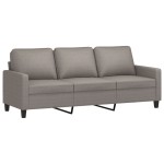vidaXL Canapea cu 3 locuri și taburet, taupe, 180 cm, material textil vidaXL Canapea cu 3 locuri și taburet, taupe, 180 cm, material textil