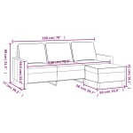 vidaXL Canapea cu 3 locuri și taburet, gri închis, 180 cm, catifea vidaXL Canapea cu 3 locuri și taburet, gri închis, 180 cm, catifea