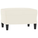 vidaXL Canapea cu 3 locuri și taburet, crem, 180 cm, catifea vidaXL Canapea cu 3 locuri și taburet, crem, 180 cm, catifea