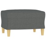 vidaXL Canapea cu 3 locuri și taburet, gri închis, 180 cm, textil vidaXL Canapea cu 3 locuri și taburet, gri închis, 180 cm, textil