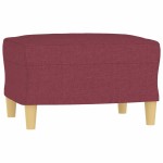 vidaXL Canapea cu 3 locuri și taburet, roșu vin, 180 cm, textil vidaXL Canapea cu 3 locuri și taburet, roșu vin, 180 cm, textil