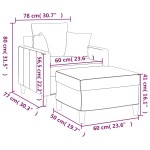 vidaXL Fotoliu canapea cu taburet, roz, 60 cm, catifea