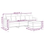 vidaXL Canapea cu 3 locuri și taburet, galben, 180 cm, catifea vidaXL Canapea cu 3 locuri și taburet, galben, 180 cm, catifea