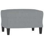 vidaXL Canapea cu 3 locuri și taburet, gri deschis, 180 cm, textil vidaXL Canapea cu 3 locuri și taburet, gri deschis, 180 cm, textil