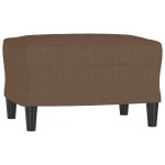 vidaXL Canapea cu 3 locuri cu taburet, maro, 180 cm, material textil vidaXL Canapea cu 3 locuri cu taburet, maro, 180 cm, material textil