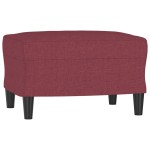 vidaXL Canapea cu 3 locuri și taburet, roșu vin, 180 cm, textil vidaXL Canapea cu 3 locuri și taburet, roșu vin, 180 cm, textil