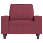 vidaXL Fotoliu canapea cu taburet, roșu vin, 60 cm, material textil