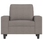 vidaXL Fotoliu canapea cu taburet, taupe, 60 cm, material textil