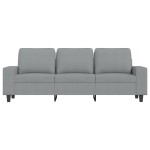 vidaXL Canapea cu 3 locuri și taburet, gri deschis, 180 cm, textil vidaXL Canapea cu 3 locuri și taburet, gri deschis, 180 cm, textil