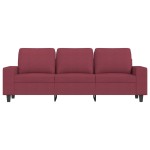 vidaXL Canapea cu 3 locuri și taburet, roșu vin, 180 cm, textil vidaXL Canapea cu 3 locuri și taburet, roșu vin, 180 cm, textil