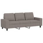 vidaXL Canapea cu 3 locuri și taburet, taupe, 180 cm, material textil vidaXL Canapea cu 3 locuri și taburet, taupe, 180 cm, material textil
