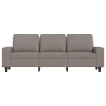 vidaXL Canapea cu 3 locuri și taburet, taupe, 180 cm, material textil vidaXL Canapea cu 3 locuri și taburet, taupe, 180 cm, material textil