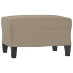 vidaXL Fotoliu canapea cu taburet, gri taupe, 60 cm, microfibră