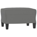 vidaXL Fotoliu canapea cu taburet, gri închis, 60 cm, microfibră