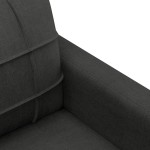 vidaXL Set de canapele cu perne, 3 piese, negru, textil vidaXL Set de canapele cu perne, 3 piese, negru, textil