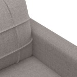 vidaXL Set de canapea cu perne, 3 piese, gri taupe, material textil