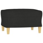 vidaXL Set de canapele cu perne, 4 piese, negru, material textil