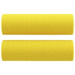 vidaXL Set de canapele cu perne, 2 piese, galben deschis, textil