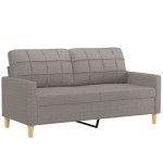 vidaXL Set de canapele cu perne, 3 piese, gri taupe, textil vidaXL Set de canapele cu perne, 3 piese, gri taupe, textil