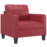 vidaXL Set de canapele cu perne, 4 piese, roșu vin, piele ecologică vidaXL Set de canapele cu perne, 4 piese, roșu vin, piele ecologică