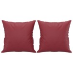 vidaXL Set de canapele cu perne, 2 piese, roșu vin, piele ecologică vidaXL Set de canapele cu perne, 2 piese, roșu vin, piele ecologică