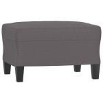vidaXL Set de canapele cu perne, 4 piese, gri, piele ecologică