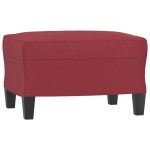 vidaXL Set de canapele cu perne, 4 piese, roșu vin, piele ecologică
