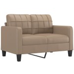 vidaXL Set de canapele cu perne, 4 piese, cappuccino, piele ecologică vidaXL Set de canapele cu perne, 4 piese, cappuccino, piele ecologică