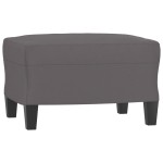 vidaXL Set de canapele cu perne, 3 piese, gri, piele ecologică vidaXL Set de canapele cu perne, 3 piese, gri, piele ecologică