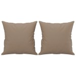 vidaXL Set de canapele cu perne, 2 piese, cappuccino, piele ecologică