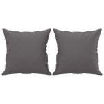vidaXL Set de canapele cu perne, 3 piese, gri, piele ecologică vidaXL Set de canapele cu perne, 3 piese, gri, piele ecologică