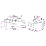 vidaXL Set de canapele cu perne, 2 piese, roșu vin, piele ecologică vidaXL Set de canapele cu perne, 2 piese, roșu vin, piele ecologică