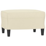 vidaXL Set de canapele cu perne, 3 piese, crem, piele ecologică vidaXL Set de canapele cu perne, 3 piese, crem, piele ecologică