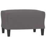 vidaXL Set de canapele cu perne, 3 piese, gri, piele ecologică vidaXL Set de canapele cu perne, 3 piese, gri, piele ecologică
