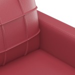 vidaXL Set de canapele cu perne, 3 piese, roșu vin, piele ecologică vidaXL Set de canapele cu perne, 3 piese, roșu vin, piele ecologică
