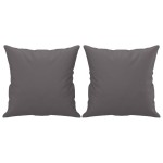 vidaXL Set de canapele cu perne, 3 piese, gri, piele ecologică vidaXL Set de canapele cu perne, 3 piese, gri, piele ecologică
