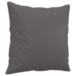 vidaXL Set de canapele cu perne, 3 piese, gri, piele ecologică vidaXL Set de canapele cu perne, 3 piese, gri, piele ecologică