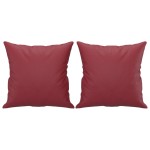 vidaXL Set de canapele cu perne, 2 piese, roșu vin, piele ecologică vidaXL Set de canapele cu perne, 2 piese, roșu vin, piele ecologică